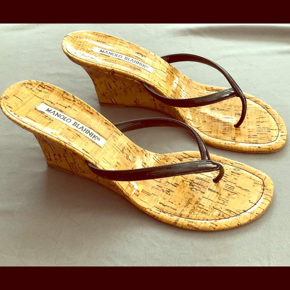 Manolo Blahnik Wedge Sandals